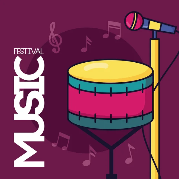 Affiche musicale Festival — Image vectorielle