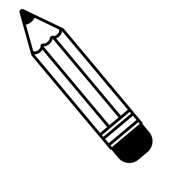 École d'approvisionnement crayon sur fond blanc — Image vectorielle