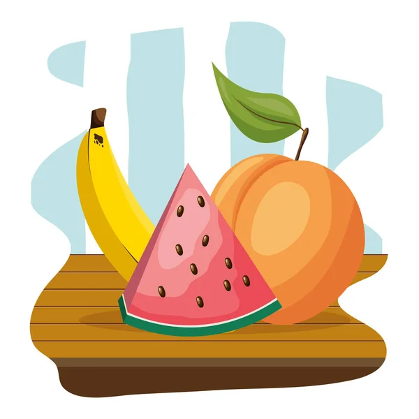 Diseño de frutas tropicales — Vector de stock