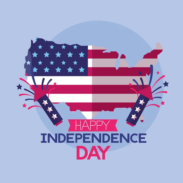 Americano feliz dia da independência — Vetor de Stock