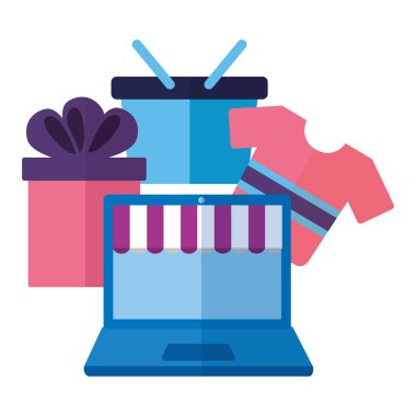 Online alışveriş e-ticaret kavramı