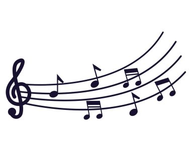 ses melodi pentagram ve müzik notası