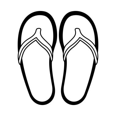 Beyaz arka planda plaj sandalet moda