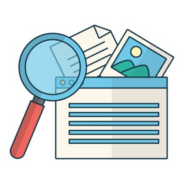 web sitesi resim büyüteç beyaz arka plan