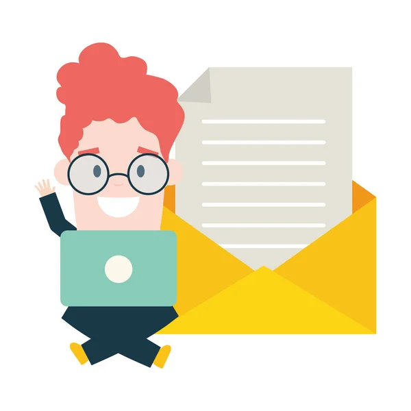 Stuur e-mail gerelateerde — Stockvector