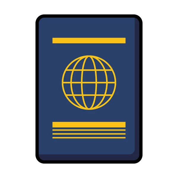 Mezinárodní ID cestovního pasu na bílém pozadí — Stockový vektor
