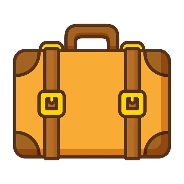 Cestovní kufr na bílém pozadí — Stockový vektor