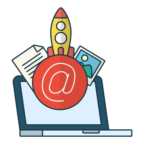 Enviar correo electrónico relacionado — Vector de stock