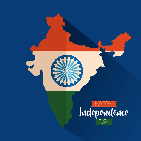 Happy independence day india flat design — Stock Vector