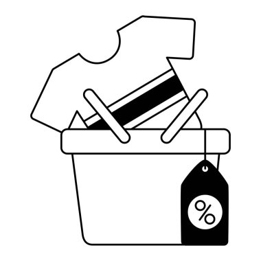 Online alışveriş e-ticaret kavramı