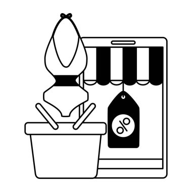 Online alışveriş e-ticaret kavramı