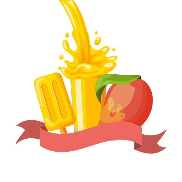 Diseño de frutas tropicales — Vector de stock