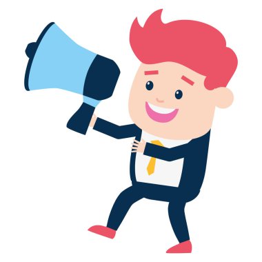 Megafonlu iş adamı