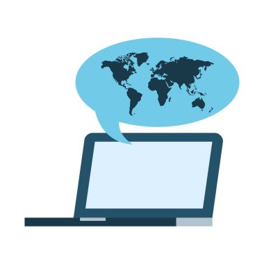 dizüstü bilgisayar dünya konuşma kabarcık