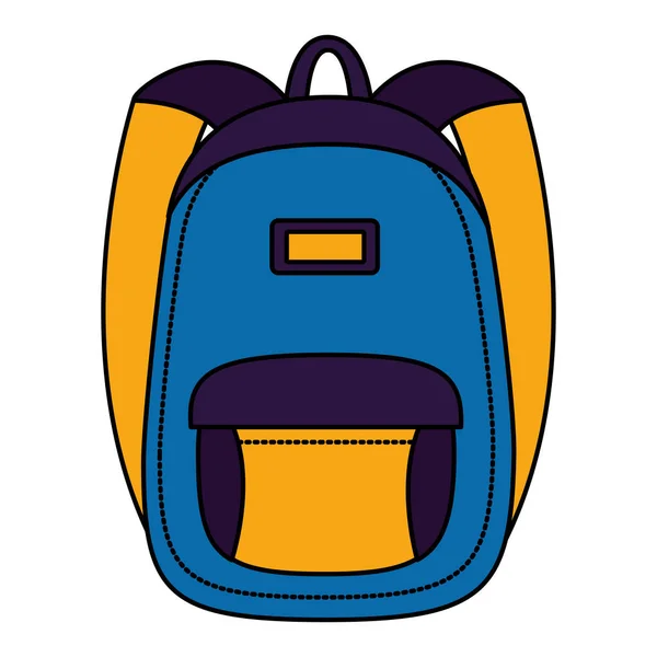 Backpack sekolah dengan latar belakang putih - Stok Vektor