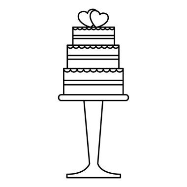 Stand kalpleri ile düğün pastası