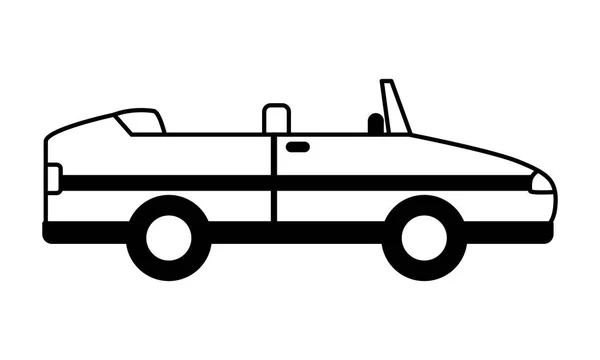 Esporte conversível carro veículo transporte branco fundo — Vetor de Stock