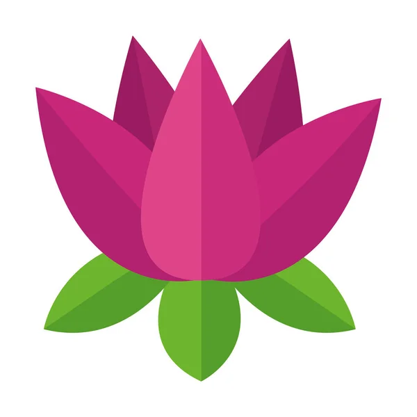 Indisk lotusblomma natur ikon — Stock vektor