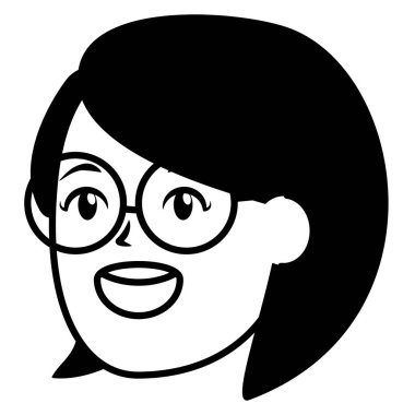 gülümseyen kadın karakter yüz