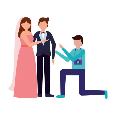 fotoğrafçı bir fotoğraf çift düğün alarak