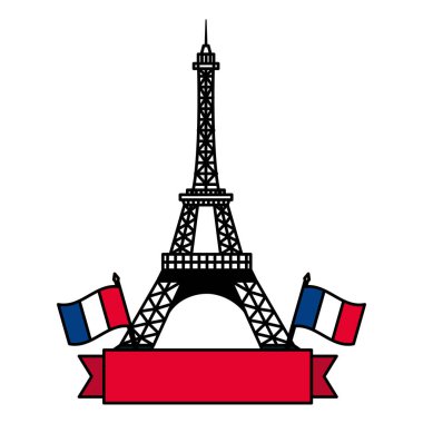 mutlu Bastille gün düz tasarım