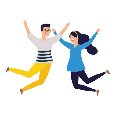 mutlu adam ve kadın kutluyor