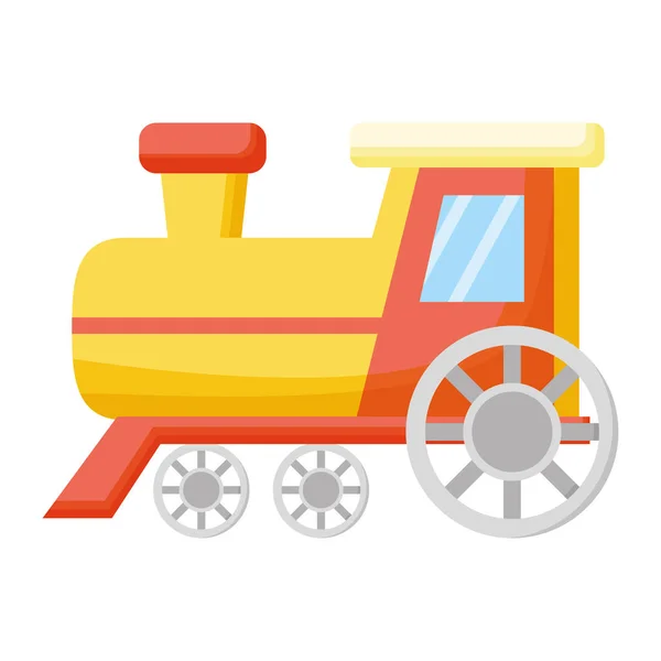 Tåg leksak på vit bakgrund — Stock vektor