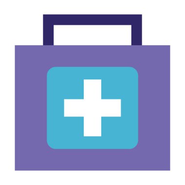 Beyaz arka planda tıbbi Kit ilk yardım