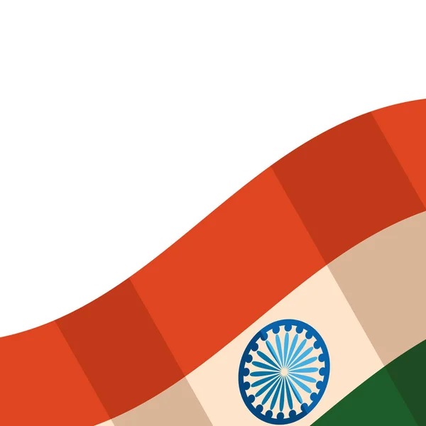 인도 국기 독립 기념일 아이콘 — 스톡 벡터