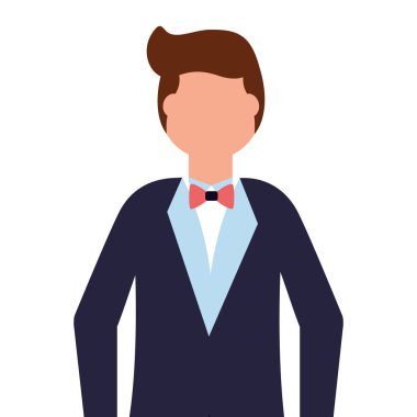 düz tasarım düğün insanlar damat