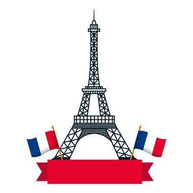 mutlu Bastille gün düz tasarım