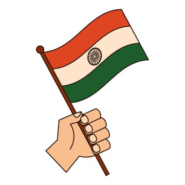 Hint bayrağı bağımsızlık günü ile el