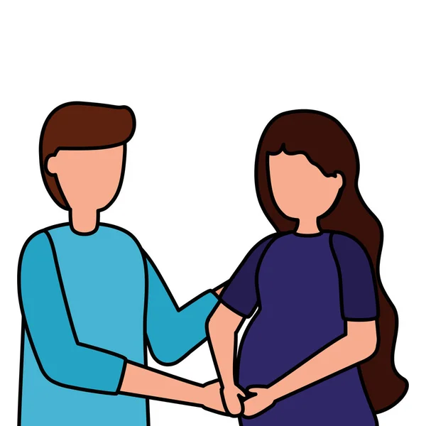 Pregnancy and maternity scene flat — Stock Vector