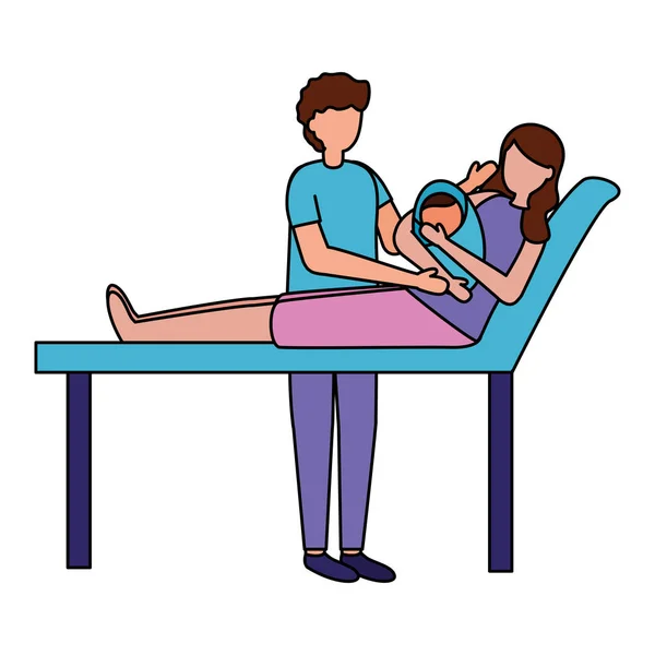 Graviditet och moderskap scen Flat — Stock vektor