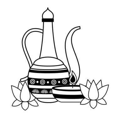Indian Lotus ile Hint kavanoz