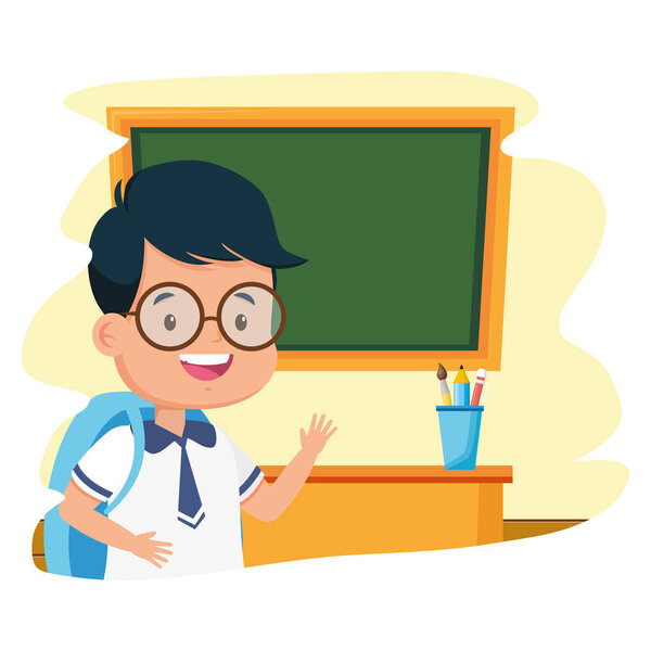 школьная доска для мальчиков возвращается в школу
