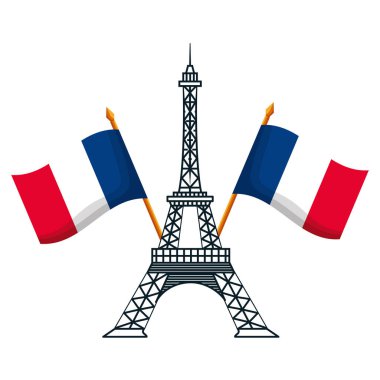 mutlu Bastille gün düz tasarım