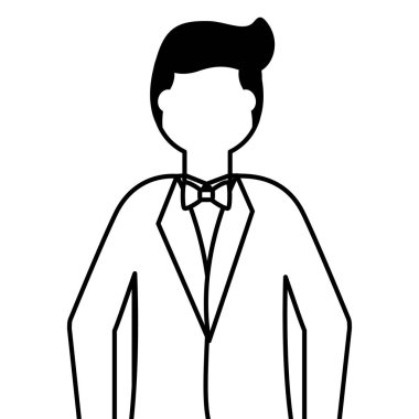 düz tasarım düğün insanlar damat