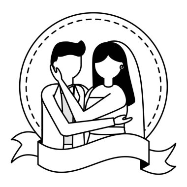 düz tasarım düğün insanlar damat ve gelin