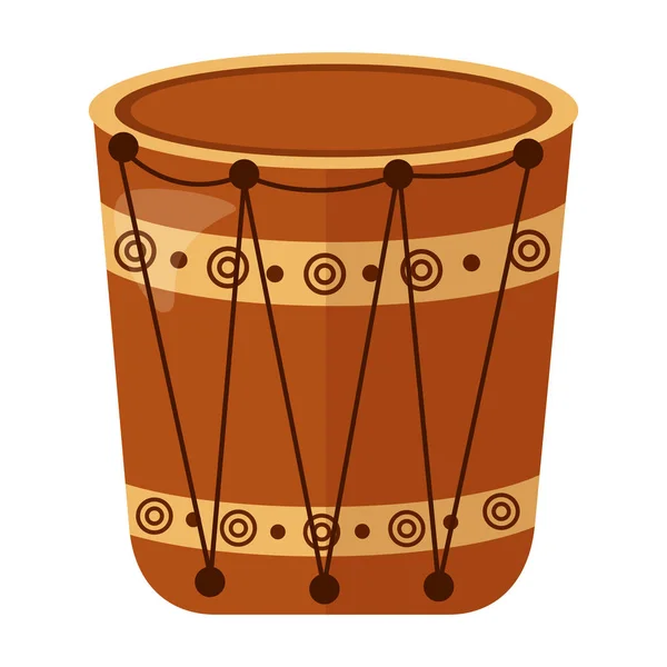 Ikona nástroje indiánské lidové bicí — Stockový vektor