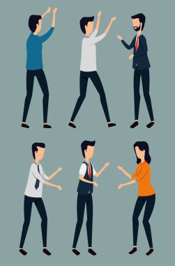 profesyonel iş adamları ve iş kadını Yöneticisi seti