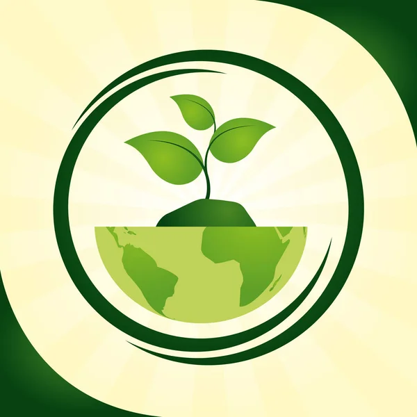 Eco Friendly planet projekt obrazu — Wektor stockowy