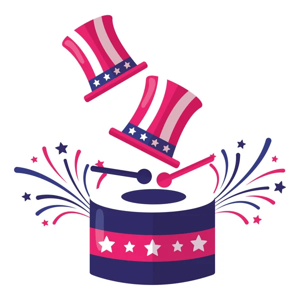 미국 독립기념일 행복 한 독립기념일 — 스톡 벡터