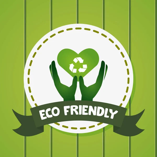 Eco friendly planet design image — Stock Vector
