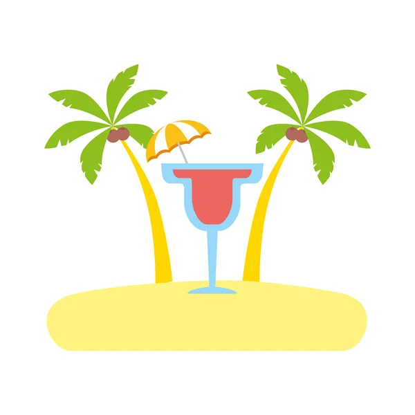 Playa vacaciones imagen — Vector de stock