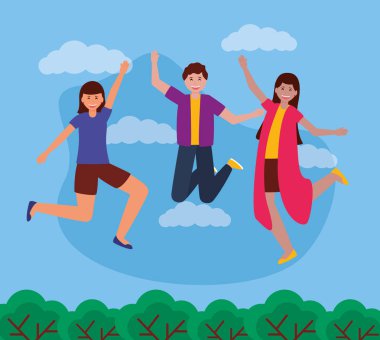 mutlu genç insanlar