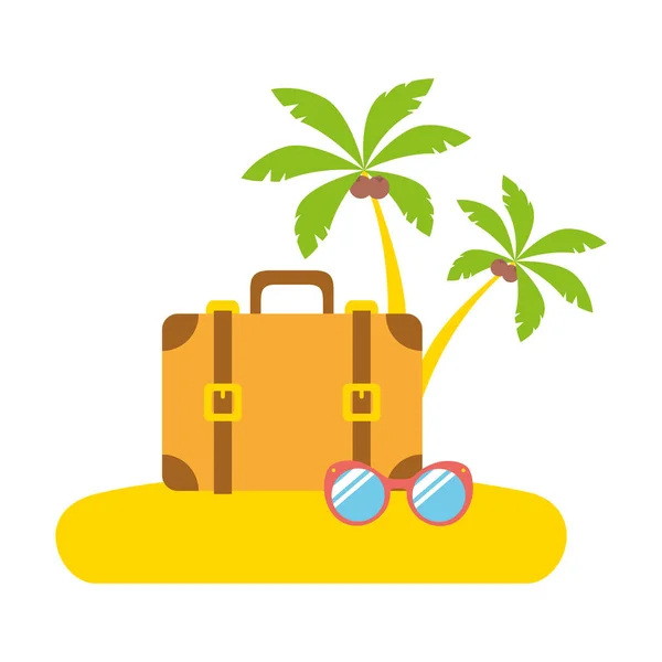 Playa vacaciones imagen — Vector de stock