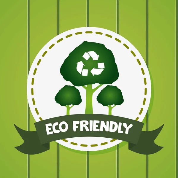 Eco amigable planeta diseño imagen — Vector de stock