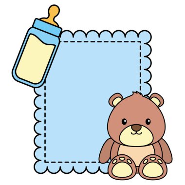 Çocuk dekorasyon bebek duş kartı