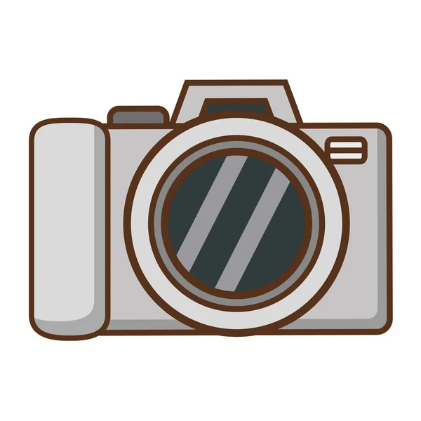 白い背景の写真カメラ — ストックベクタ